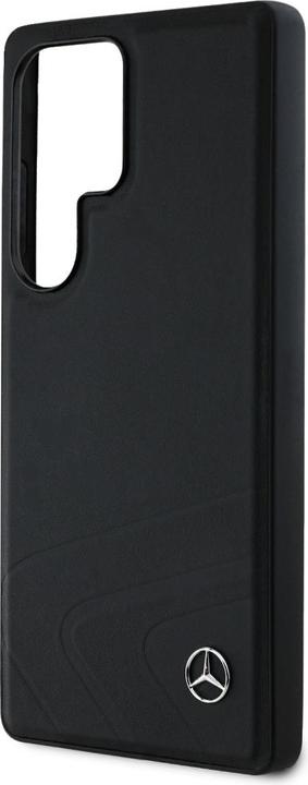 Produktbild Mercedes Leather Horizontal Debossed Curves MagSafe Case for Samsung Galaxy S25 Ultra - Black (Samsung Galaxy S25 Ultra)