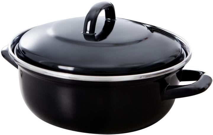Productafbeelding BK Fortalit Braadpan - 30 cm / 5L - Emaille (30 cm, Braadpan + kasserol)