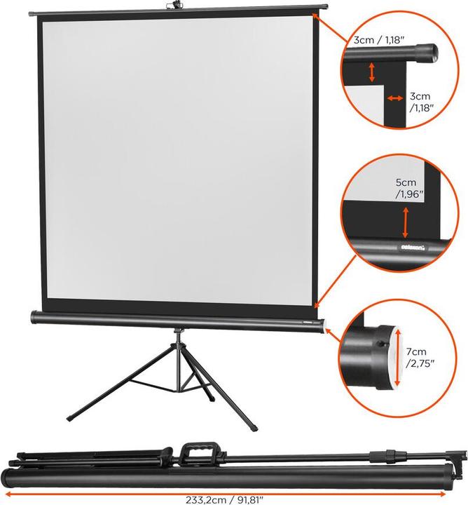 Actual product image Celexon Eco tripod, screen, 1:1 (86.22", 1:1)
