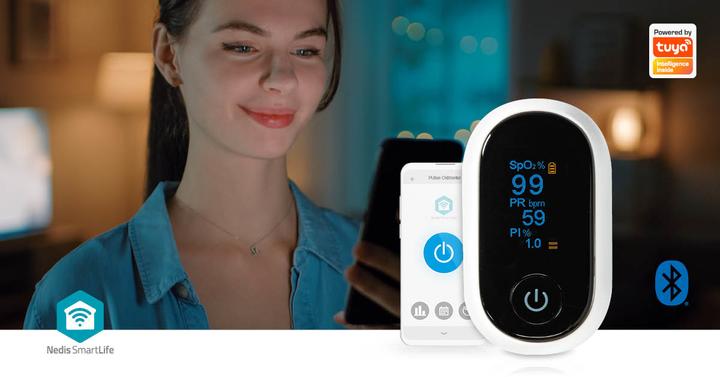 Immagine prodotto Nedis Pulsossimetro SmartLife | Bluetooth | Display OLED | Allarme sonoro / Interferenza antimovimento
