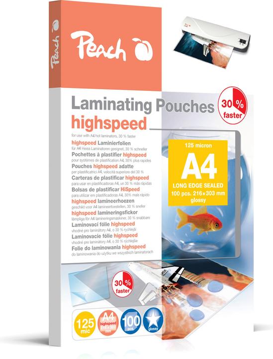 Actual product image Peach Pp525-22 (A4, 100 Piece, 125 µm)