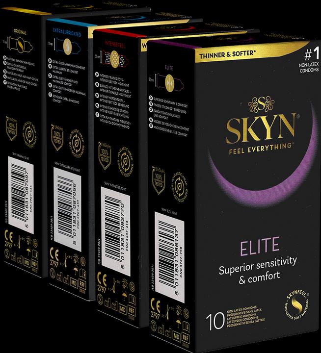 Actual product image Skyn "Tasting Set" 4 types of latex-free condoms to try out and enjoy. (40 pcs.)