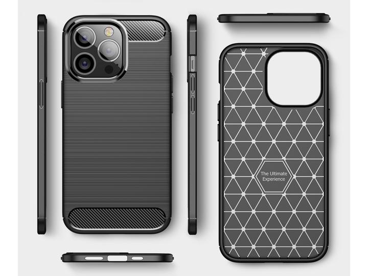 Actual product image Screenguard Carbon Brushed Soft TPU Case (Apple iPhone 14 Pro)
