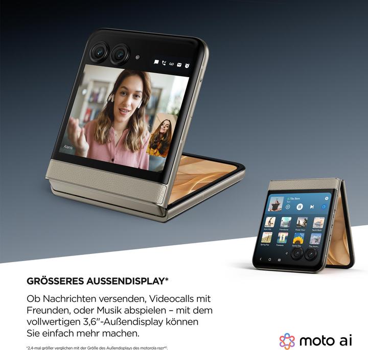 Immagine prodotto Motorola Razr 50 (256 GB, Spiaggia di sabbia, 6.90", SIM + eSIM, 50 Mpx, 5G)