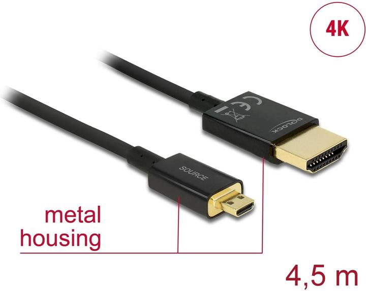 Immagine prodotto Delock HDMI (tipo A) - micro HDMI (tipo D) (5 m, HDMI)