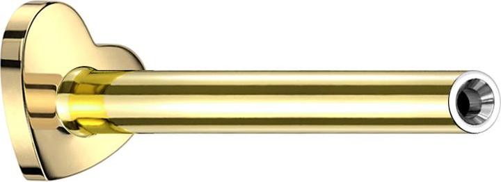 Produktbild Star Piercing Micro Threadless Labret-Stab Herz vergoldet (ohne Messing, Titan G23)