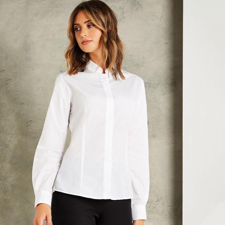 Image du produit Kustom Kit Chemise Blouse avec col montant Manches longues (38 D)