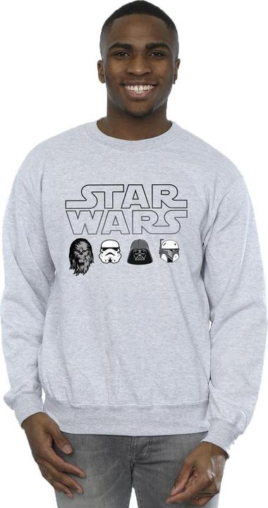 Immagine prodotto Star Wars Character Heads Felpa Uomo (XXL)
