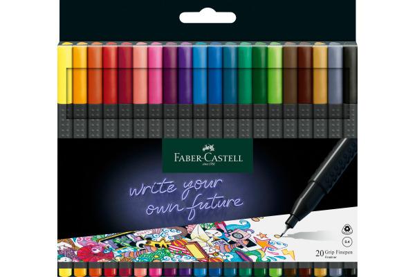 Produktbild Faber-Castell Fineliner Grip Set (Mehrfarbig, 20 x)