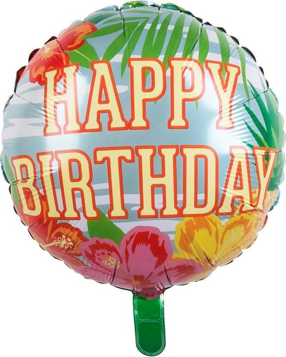Boland Folienballon Paradise Happy Birthday zweiseitig Ø45cm (1 x)