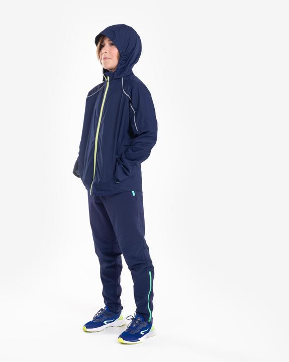 Produktbild Kiprun Laufhose Kinder warm mit Reissverschluss - Warm 900 dunkelblau/grün (122)