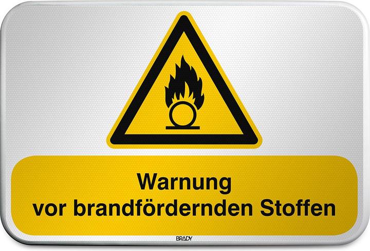 Actual product image Brady W/W028/DE263/RFLBD-600X400-1, ISO safety sign - Warning against oxidising substances, A