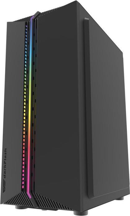 Produktbild Darkflash Tech DK151 computer case LED with 3 fan (black) (mATX, ITX, ATX)