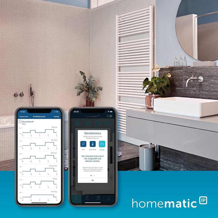 Produktbild EQ-3 Smart Home Heizkörperthermostat – Evo, Silber, digitaler Thermostat Heizung, Steue