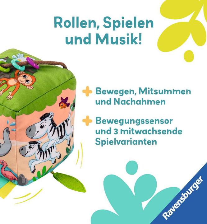 Productafbeelding Ravensburger Motorische vaardigheden muziekspel kubus: Wilde dieren