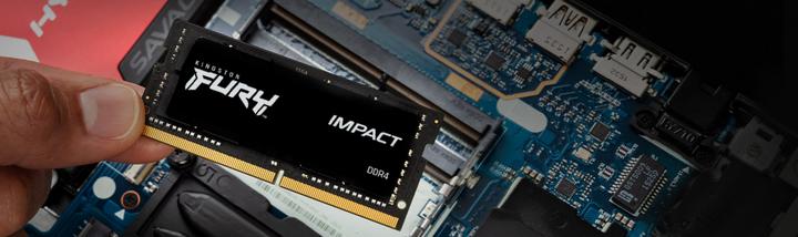 Actual product image Kingston FURY Impact (1 x 16GB, 3200 MHz, DDR4-RAM, SO-DIMM)