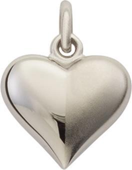 Muau Pendant heart white gold 750, 13x10mm (750/18K Weissgold)