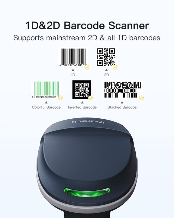 Actual product image Inateck Barcodescanner 54 blue (BCST-52 blue) (2D barcodes)