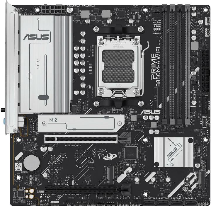 Produktbild ASUS MB PRIME B850M-A WIFI (AM5, AMD B850, mATX)