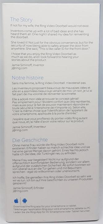 Produktbild Ring Video Doorbell 2 (App, WLAN, Kabellos, Kabelgebunden)