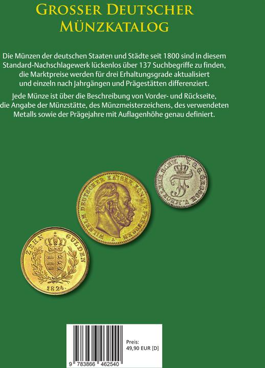 Produktbild Grosser deutscher Münzkatalog (Deutsch, Dieter Fassbender, Hermann Junghans, 2024)