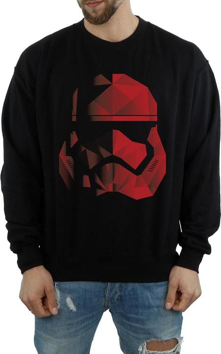 Actual product image Star Wars Mens Stormtrooper Cubist Helmet Sweatshirt (S)
