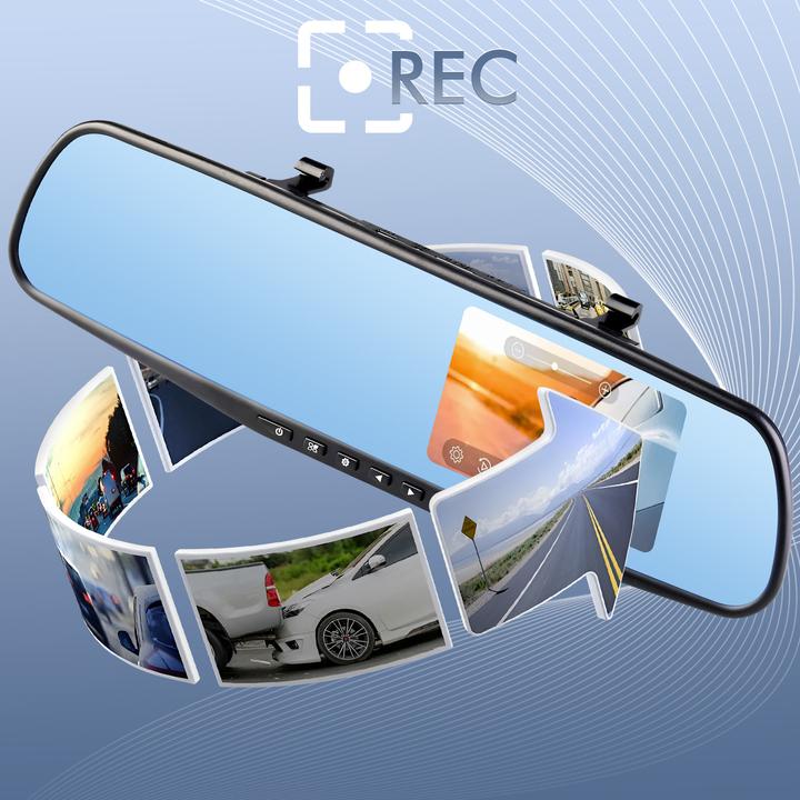 Actual product image Avizar DVR-01 rear-view mirror dashcam (Built-in microphone, Built-in display, Accelerometer, Full HD)