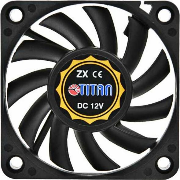 Image du produit Titan Ventilateur, 60 x 60 x 10 mm, avec signal tachymétrique, palier lisse liquide 12 V DC, 15,3 mü/h (60 mm, 1 x)