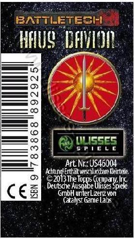 Produktbild US46004 - BattleTech: Haus Davion - Fraktionswürfelset