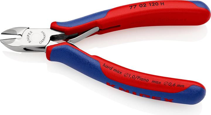 Produktbild Knipex Elektronik-Seitenschneider mit eingesetzter Hartmetallschneide (120 mm)