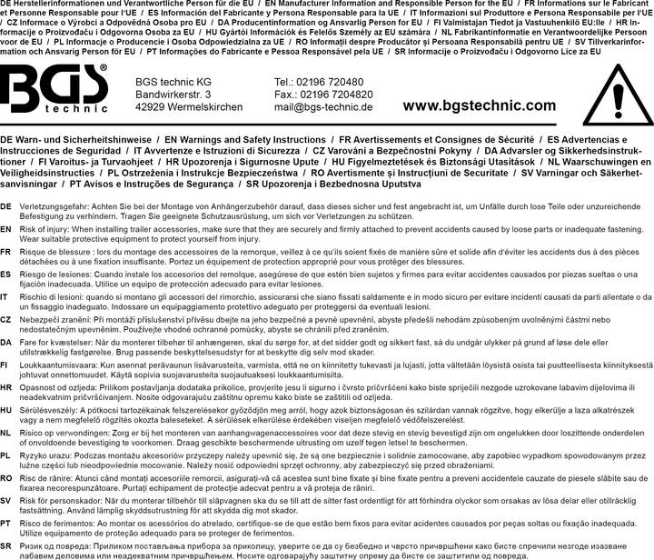 Produktbild BGS Anhänger-Lampen mit Magnethalter 2-tlg.