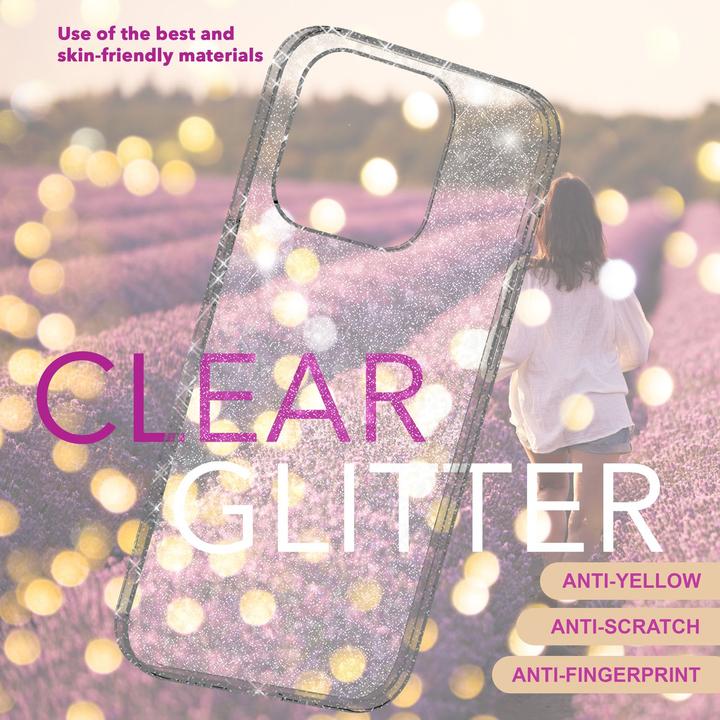 Produktbild Nalia Klare Glitzer Silikon Hülle (Apple iPhone 16 Pro Max)