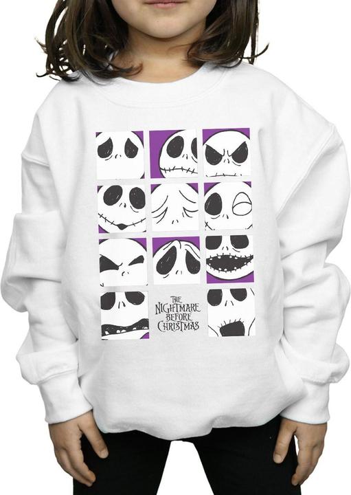 Immagine prodotto Disney Nightmare Before Christmas Many Faces Of Jack Squares Felpa Ragazze (152, 158)
