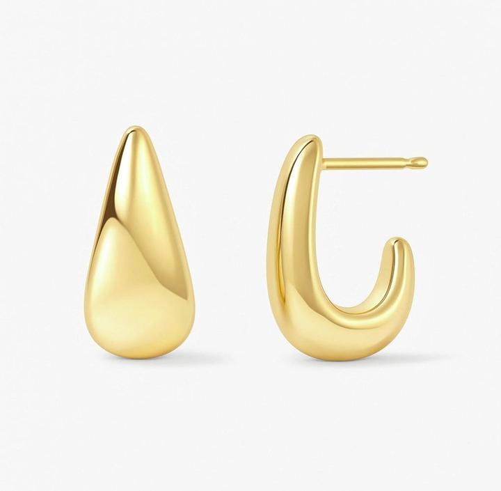 Sensora Jewelry Glossy Drop Ohrringe (18k Gold Vermeil)