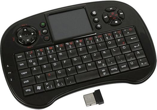 Actual product image Xebec HTPC Mini Keyboard with touchpad (DE, Wireless)