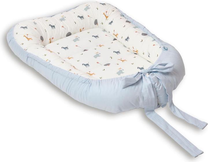 Produktbild Funnababy Babynest - Zoo - Blau - 60 x 75 cm
