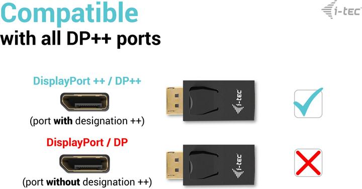 Produktbild i-tec Passiver Adapter DisplayPort zu HDMI Aufloesung 4K/30Hz (HDMI, 2.20 cm)