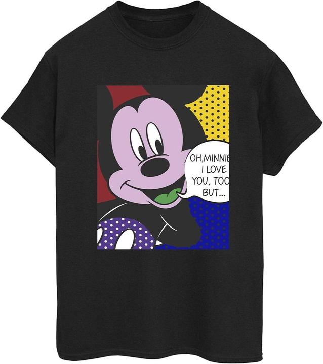 Actual product image Disney Womens/Ladies Mickey Mouse Oh Minnie Pop Art Cotton Boyfriend T-Shirt (XL)