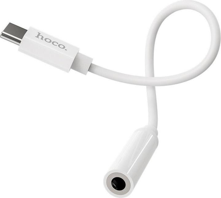Produktbild Hoco - Audio Cable Adapter (LS30) - Type-C to Jack 3.5mm - White (0.15 m, 3.5mm Klinke (AUX))