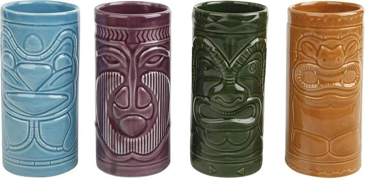 TOP Tiki Becher (4 x, Tiki Gläser)