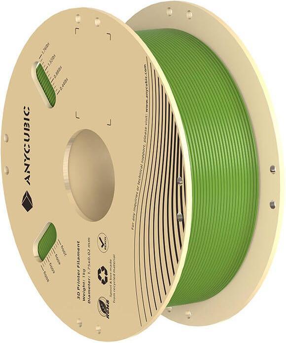 Actual product image Anycubic PLA Filament Set (PLA, 1.75 mm, 1000 g, Green, Orange, Violet, Turquoise)