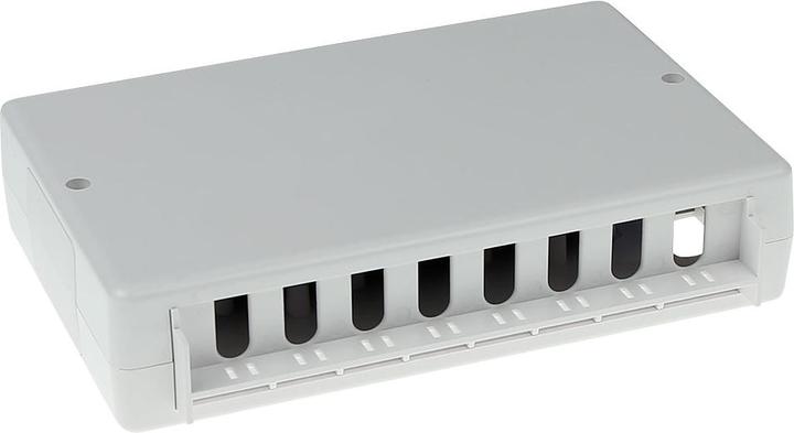 Actual product image Surface mounted box unshielded 8 ports CAT6. Type: CAT6 Mountbox c6 8 prt unshielded