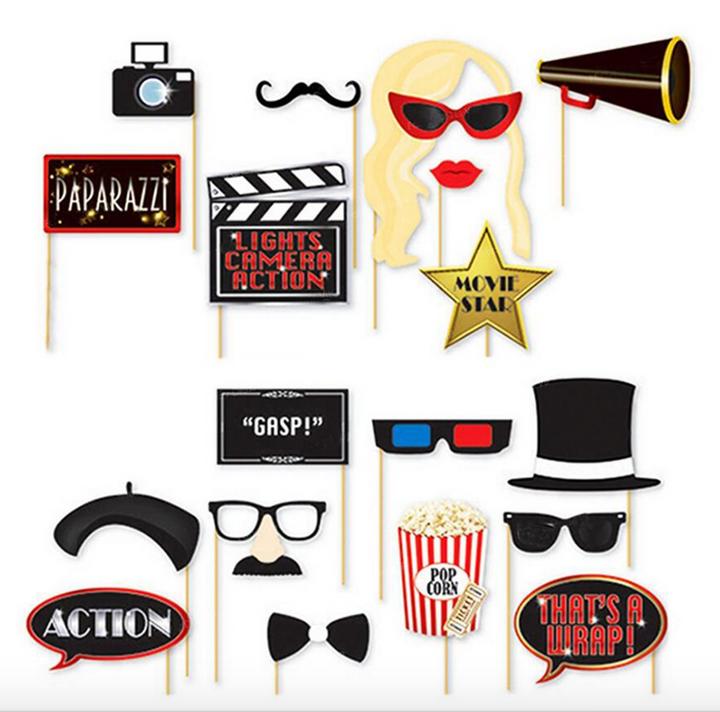 PP Photobooth Props Hollywood Party