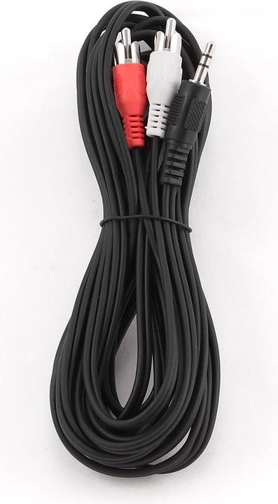 Produktbild Gembird 2xRCA, M/M Audio-Kabel (5 m, Cinch, 3.5mm Klinke (AUX))