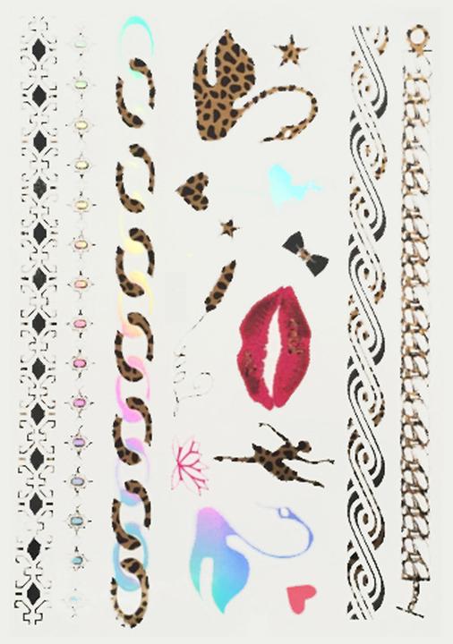 Actual product image PP Metallic Body Tattoos - Swans