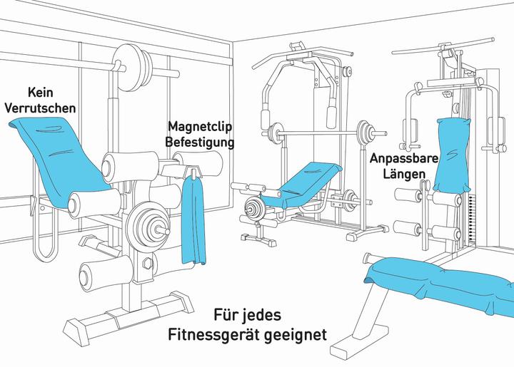 Image du produit Fit-Flip Fitnesshandtuch Mikrofaser mit Reissverschlusstasche 130x48cm (130 x 48 cm)