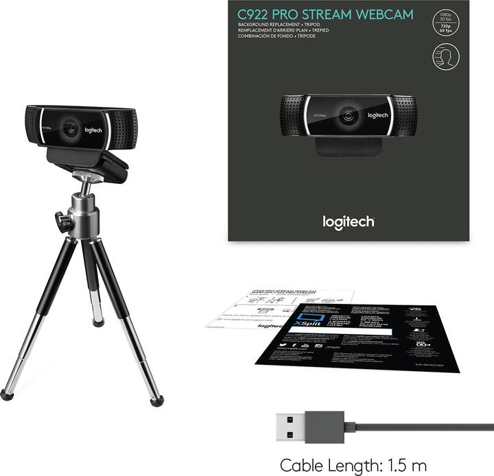 Actual product image Logitech C922 Pro Stream (2 Mpx)