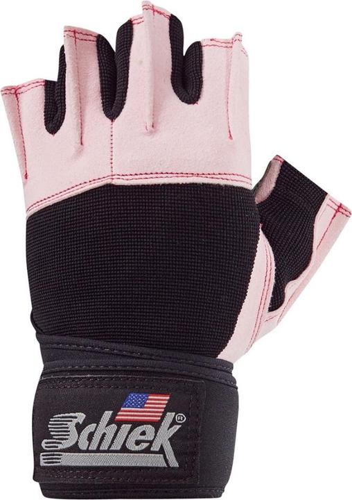 Actual product image Schiek Women Gloves 540P with Wrist Wraps PINK (XS)