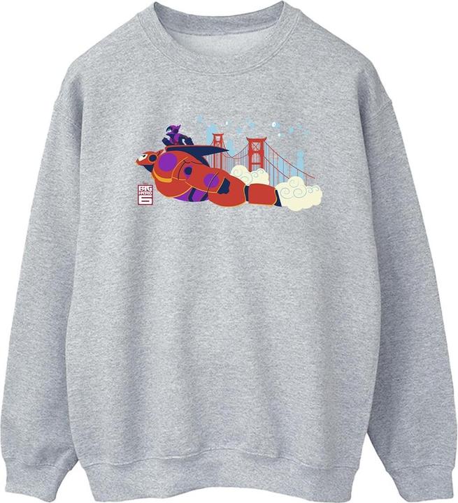 Actual product image Disney Womens/Ladies Big Hero 6 Baymax Hiro Bridge Sweatshirt (S)
