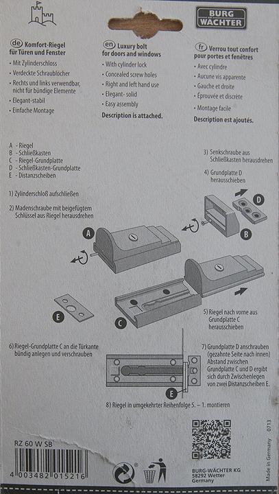 Immagine prodotto Burg Wächter Winsafe WZ 60